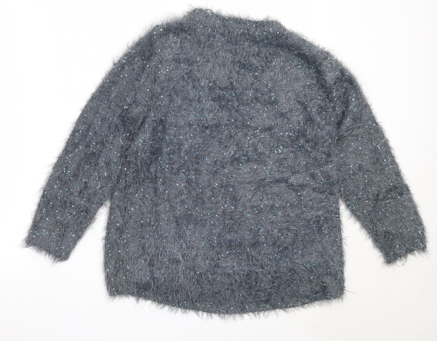 Womens UK Size 8 Marks and Spencer Blue Pullover Jumper