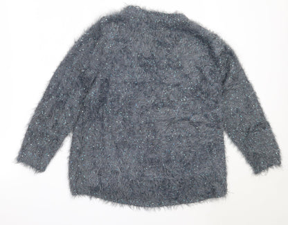 Womens UK Size 8 Marks and Spencer Blue Pullover Jumper