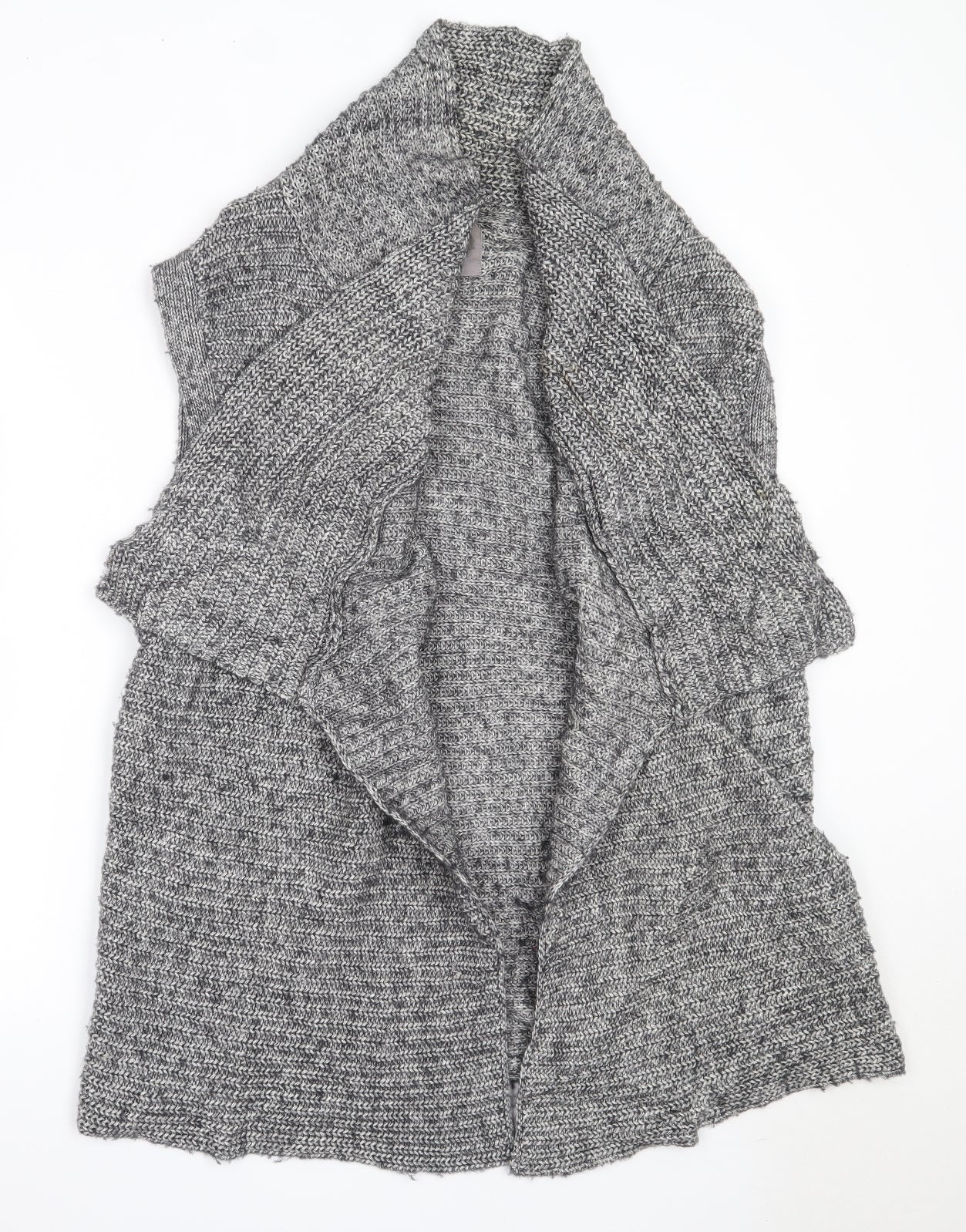 Yaya Woman Womens Grey Round Neck  Cotton Cardigan Jumper Size XL