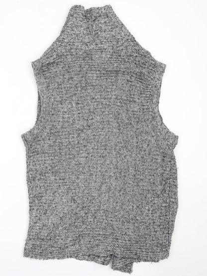 Yaya Woman Womens Grey Round Neck  Cotton Cardigan Jumper Size XL