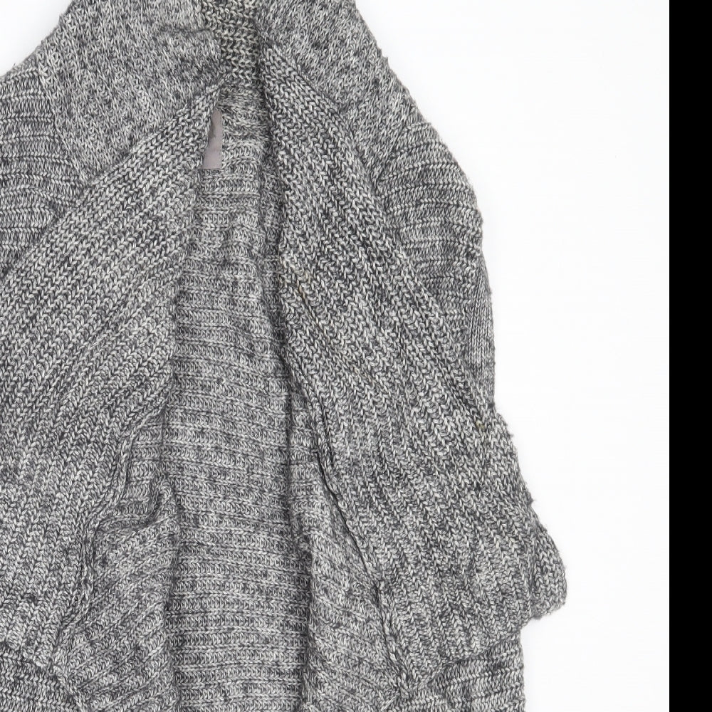 Yaya Woman Womens Grey Round Neck  Cotton Cardigan Jumper Size XL