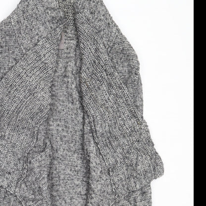 Yaya Woman Womens Grey Round Neck  Cotton Cardigan Jumper Size XL