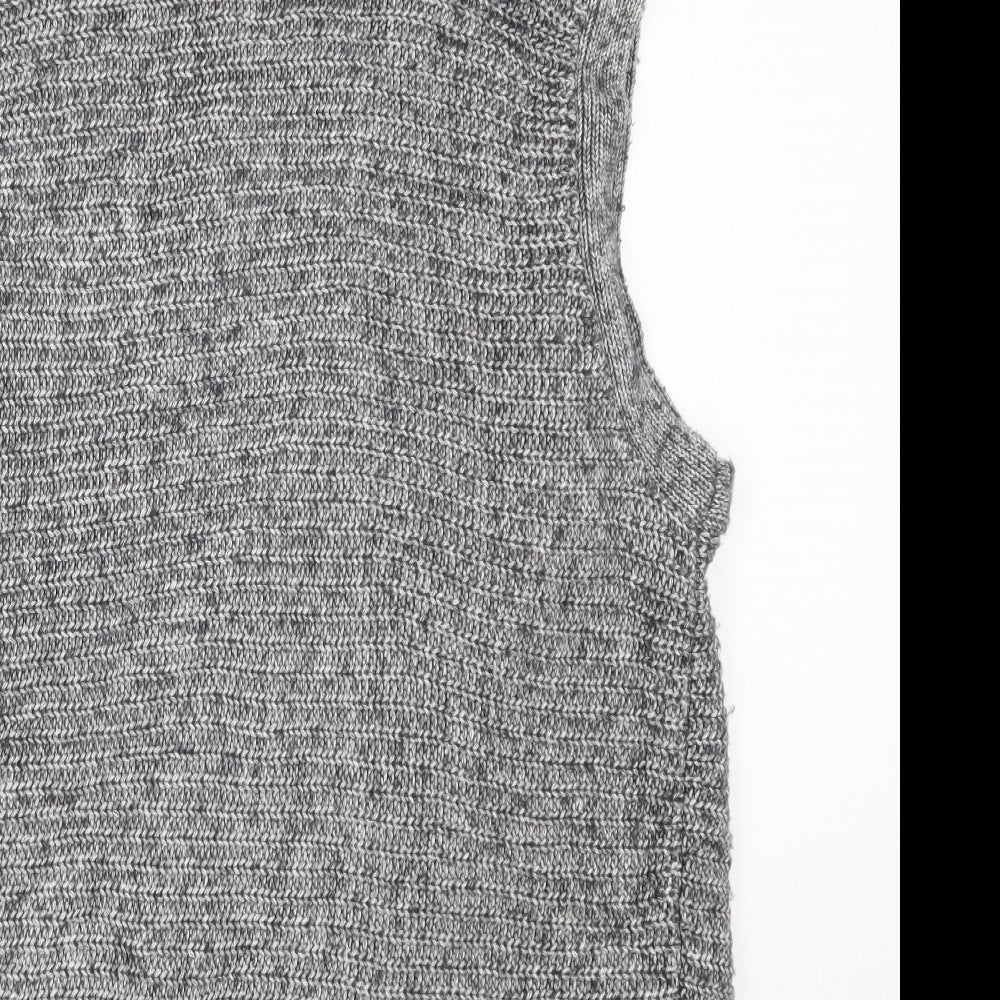 Yaya Woman Womens Grey Round Neck  Cotton Cardigan Jumper Size XL