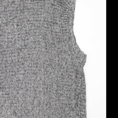 Yaya Woman Womens Grey Round Neck  Cotton Cardigan Jumper Size XL