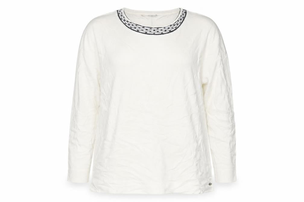 TIGI Womens Ivory Round Neck  Acrylic Pullover Jumper Size 18