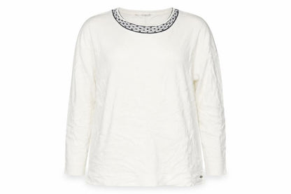 TIGI Womens Ivory Round Neck  Acrylic Pullover Jumper Size 18