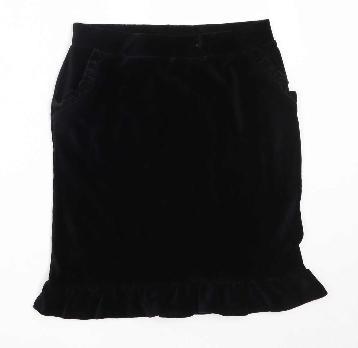 TU Womens Black  Cotton Straight & Pencil Skirt Size 10