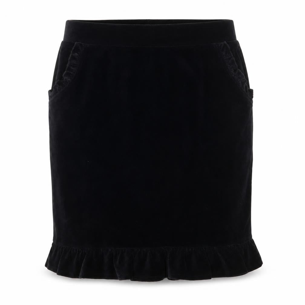 Front view of Tu women’s black cotton straight & pencil skirt, size UK 10