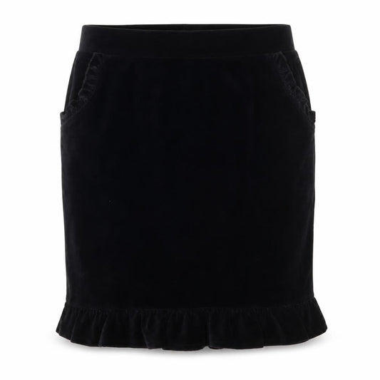 Front view of Tu women’s black cotton straight & pencil skirt, size UK 10