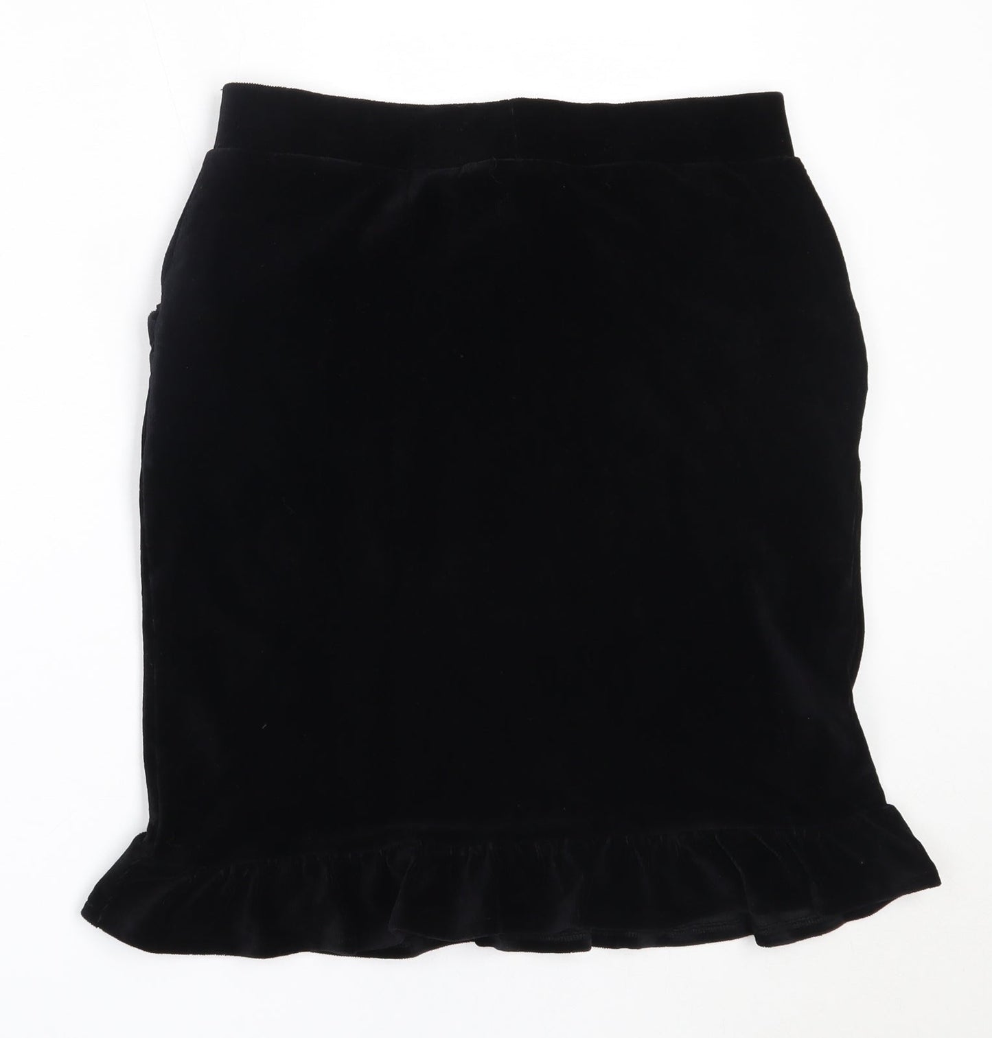 TU Womens Black  Cotton Straight & Pencil Skirt Size 10