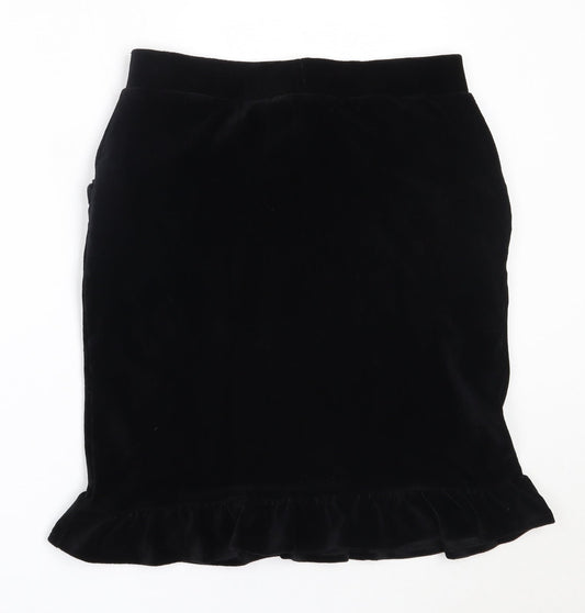 TU Womens Black  Cotton Straight & Pencil Skirt Size 10