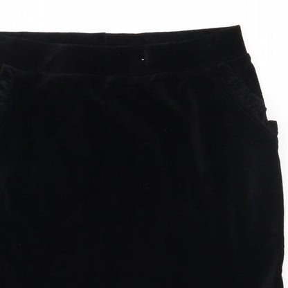 TU Womens Black  Cotton Straight & Pencil Skirt Size 10