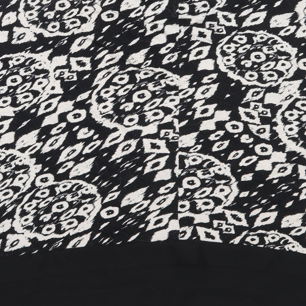 TU Womens Black  Viscose Basic Blouse Size 14 Round Neck