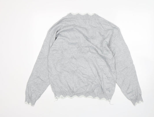 Womens UK Size M MissLook Grey Pullover Jumper