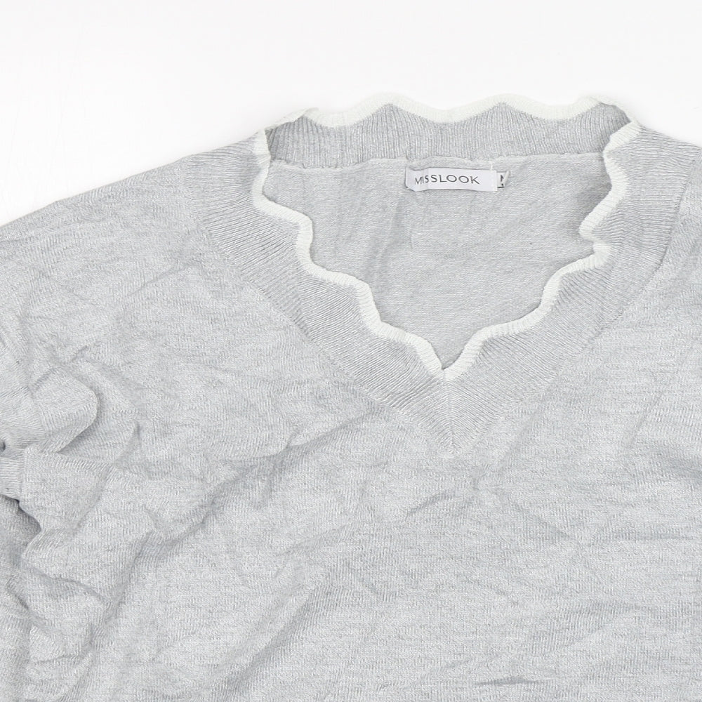 Womens UK Size M MissLook Grey Pullover Jumper