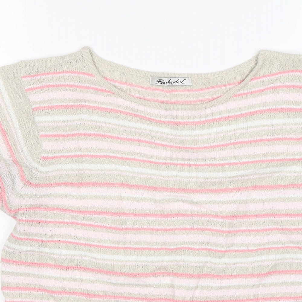 Womens UK Size 14 Berkertex Multicoloured Pullover Jumper