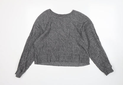 Womens UK Size S Zara Grey Pullover Jumper