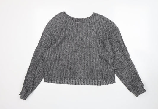 Womens UK Size S Zara Grey Pullover Jumper
