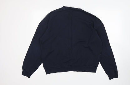 Topman Mens Blue  Cotton Pullover Sweatshirt Size M