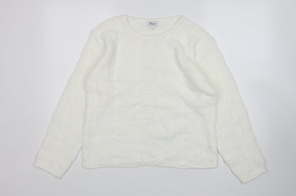Womens UK Size L Para White Pullover Jumper