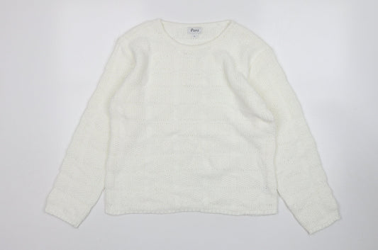 Womens UK Size L Para White Pullover Jumper