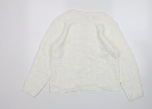Womens UK Size L Para White Pullover Jumper