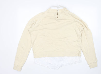 Womens UK Size M NEXT Beige Pullover Jumper