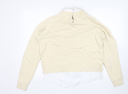 Womens UK Size M NEXT Beige Pullover Jumper