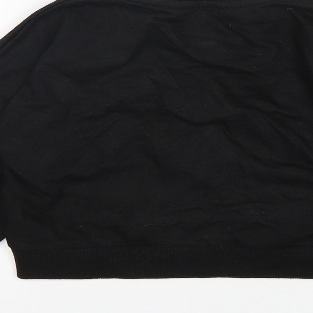 Pep&Co Girls Black  Cotton Pullover Sweatshirt Size 6-7 Years