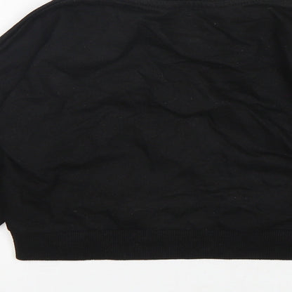 Pep&Co Girls Black  Cotton Pullover Sweatshirt Size 6-7 Years