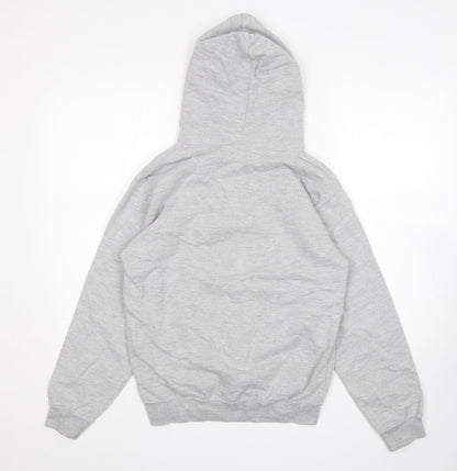 Awdis Womens Grey  Cotton Pullover Hoodie Size S