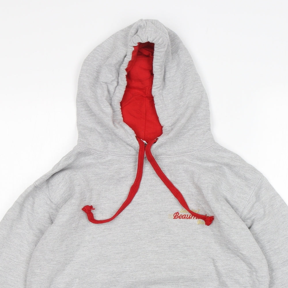 Awdis Womens Grey  Cotton Pullover Hoodie Size S