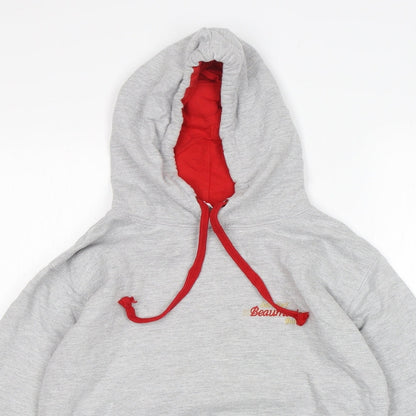 Awdis Womens Grey  Cotton Pullover Hoodie Size S