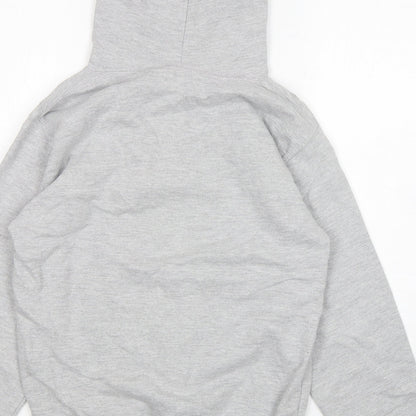 Awdis Womens Grey  Cotton Pullover Hoodie Size S