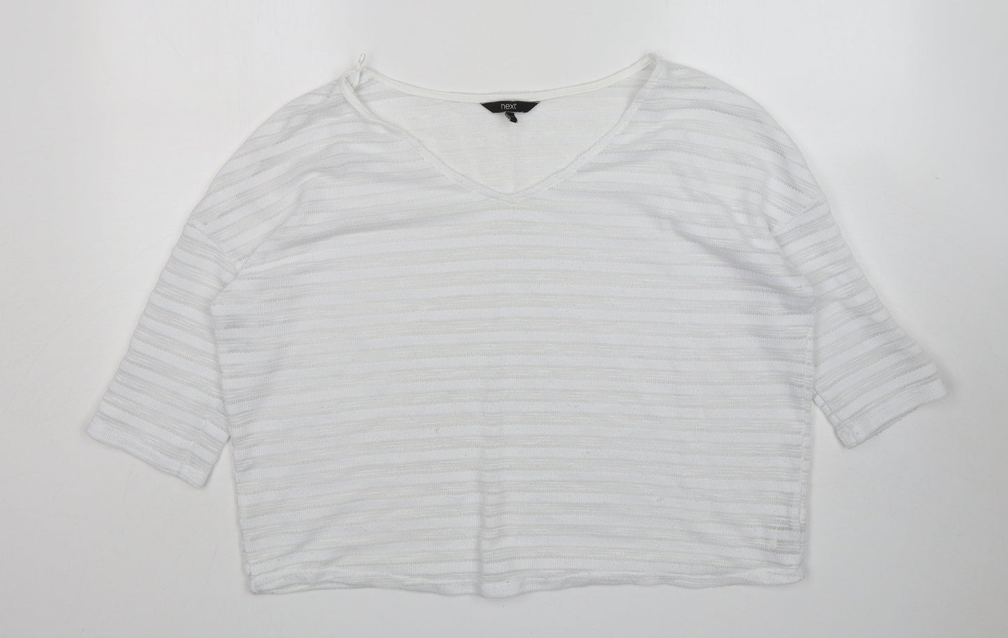 Womens UK Size 12 NEXT White Pullover Jumper