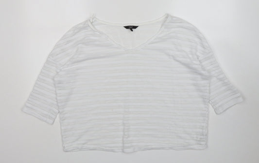 Womens UK Size 12 NEXT White Pullover Jumper