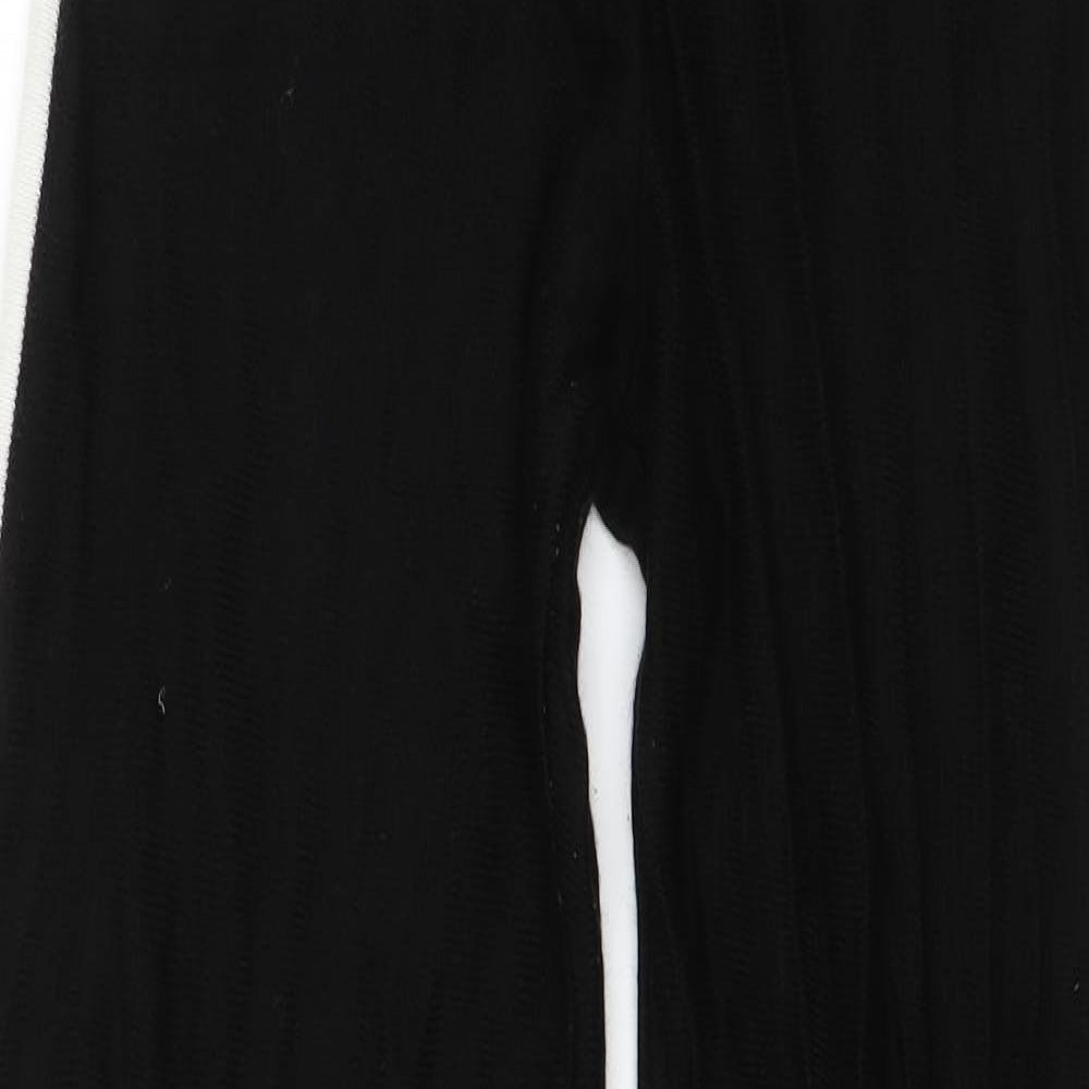 Womens UK Size M Preworn Regular Fit Jogger Black Trousers
