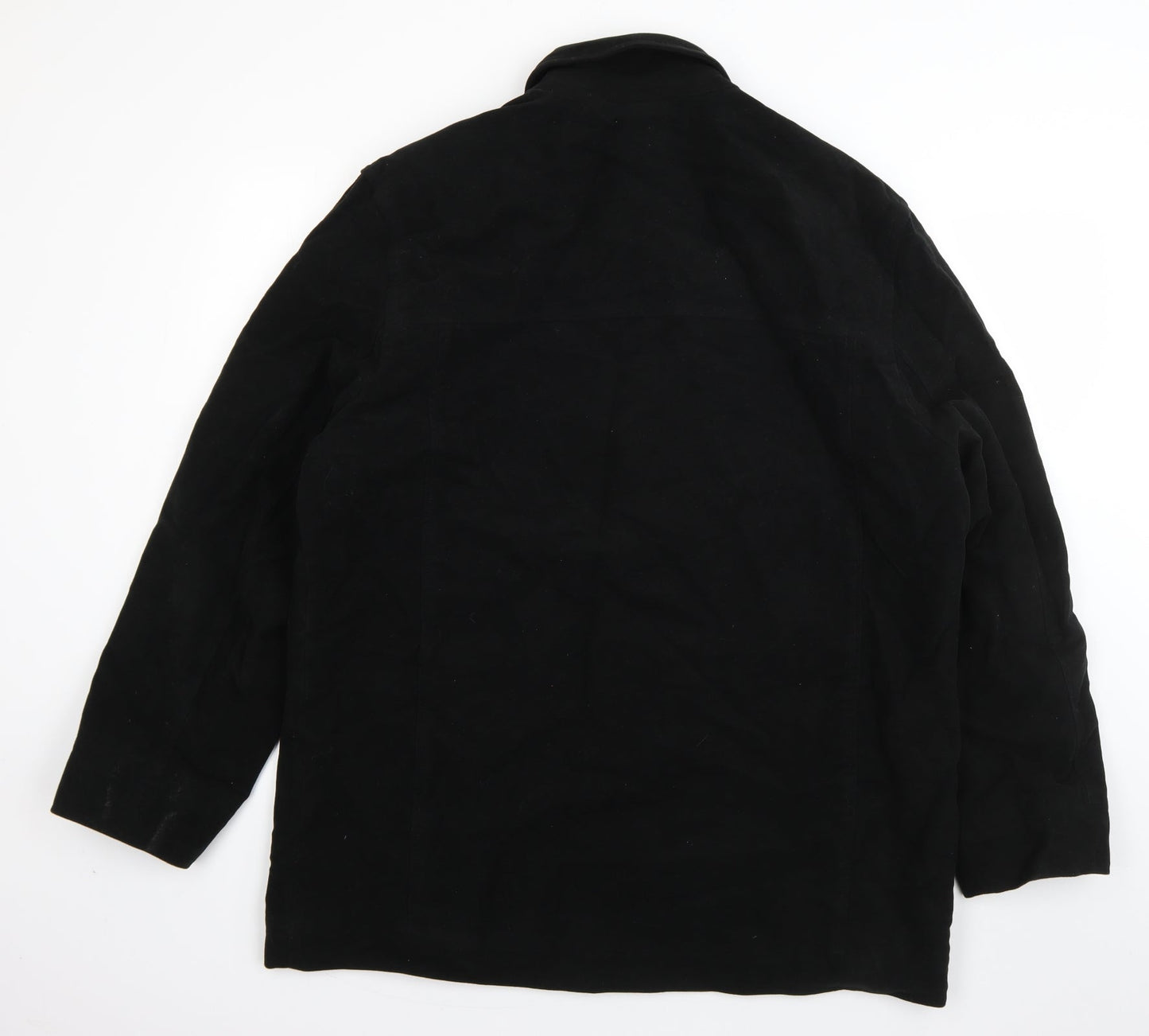 Mens UK Size L George Black Pea Coat