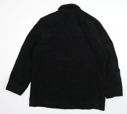 Mens UK Size L George Black Pea Coat