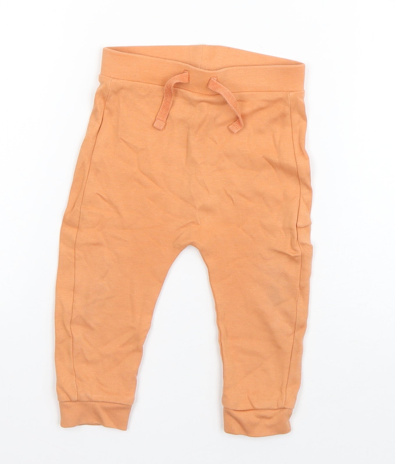 George Boys Orange  Cotton Jogger Jeans Size 9-12 Months  Drawstring