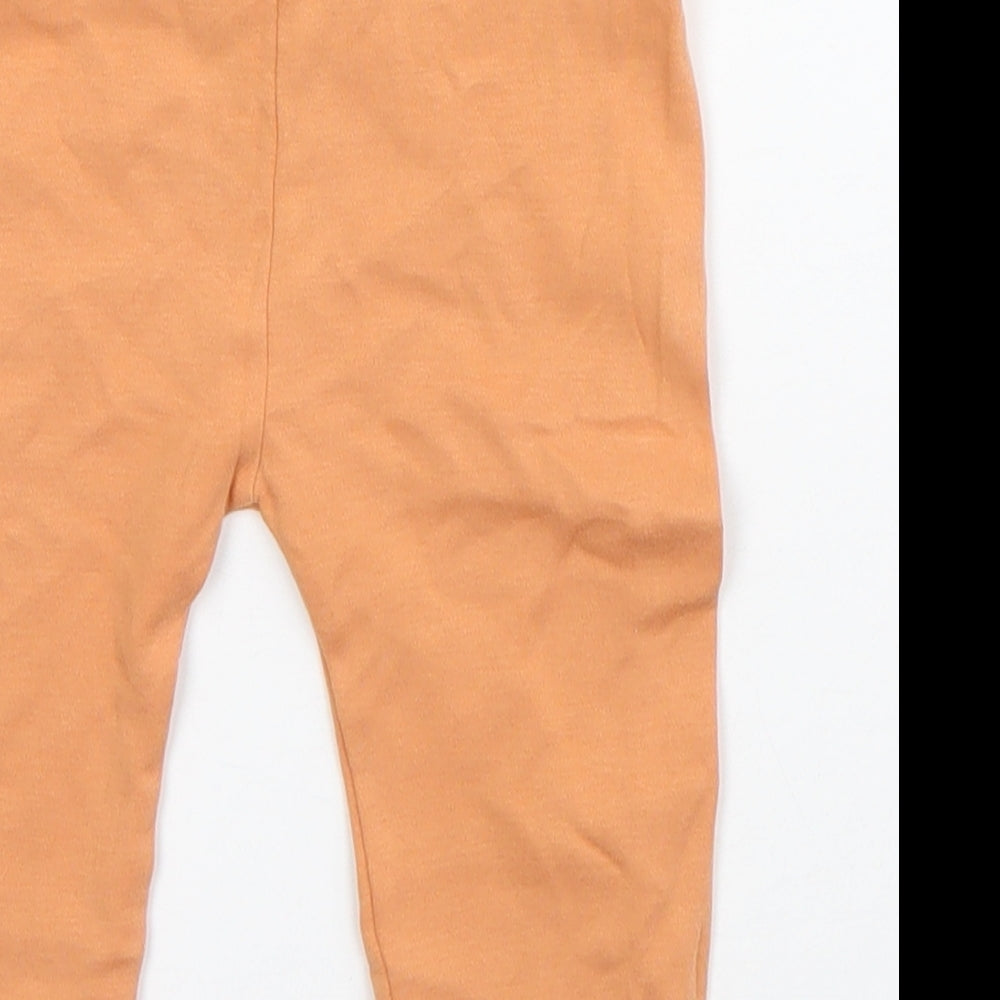 George Boys Orange  Cotton Jogger Jeans Size 9-12 Months  Drawstring