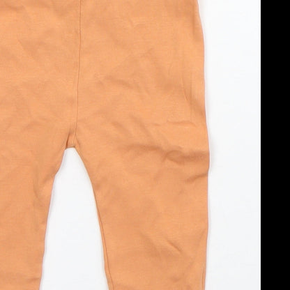 George Boys Orange  Cotton Jogger Jeans Size 9-12 Months  Drawstring