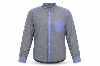 Mens UK Size L Soul Star Grey  Button-Up Long Sleeve Casual Shirt