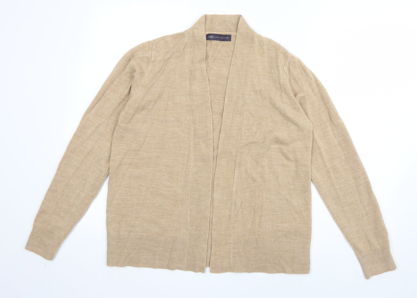 Womens UK Size M Marks and Spencer Beige Cardigan Jumper
