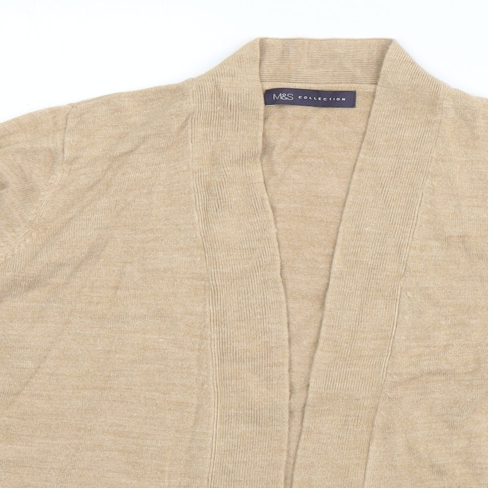 Womens UK Size M Marks and Spencer Beige Cardigan Jumper