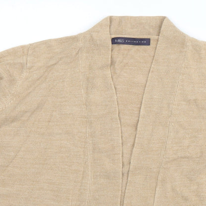 Womens UK Size M Marks and Spencer Beige Cardigan Jumper