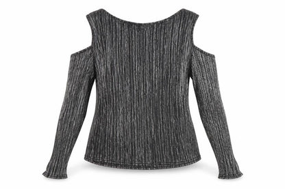 Womens UK Size 14 Parisian Silver Basic T-Shirt