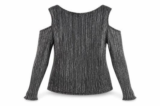 Womens UK Size 14 Parisian Silver Basic T-Shirt