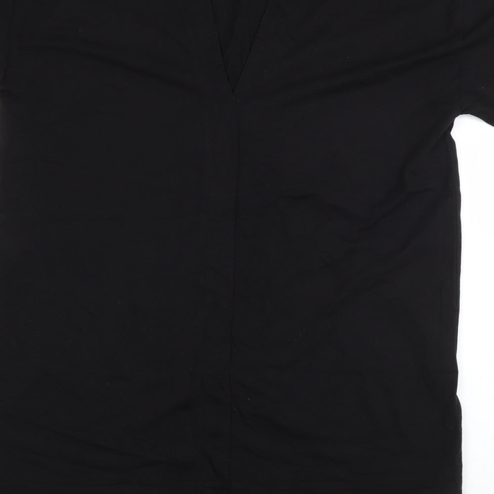 Sparkle & Fade Womens Black  Cotton T-Shirt Dress  Size M  Round Neck Pullover