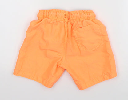 Primark Boys Orange  Polyester Sweat Shorts Size 2-3 Years  Regular Drawstring